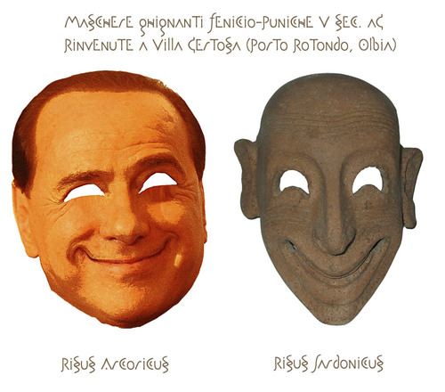 Cartoon: Risus Arcoricus-Risus Sardonicus (medium) by azamponi tagged berlusconi,satire,italy,risus