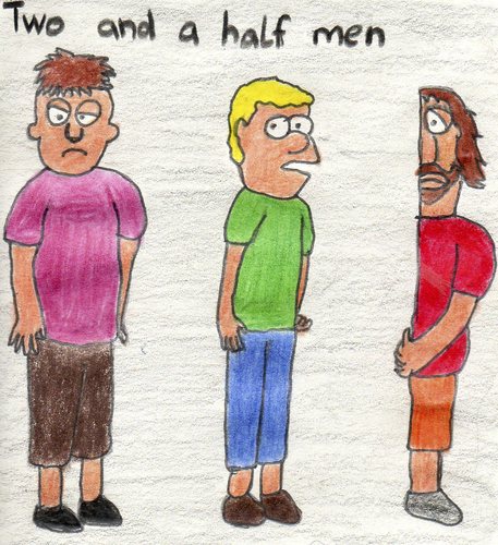 Cartoon: Two and a half men (medium) by Salatdressing tagged and,two,half,men,fernsehen,serie,film,neu,modern,charlie,sheen,comedian,comedy