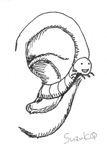 Cartoon: Ohrwurm (medium) by nbk11 tagged ohrwurm,scribble
