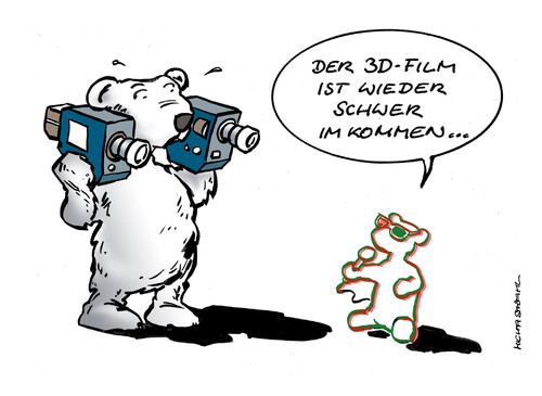 Cartoon: 3D Film (medium) by Micha Strahl tagged micha,strahl,3dfilm,3d,berlinale,film,3dmovie,3dfilm,3d,berlinale,film,3dmovie,fernsehen,tv