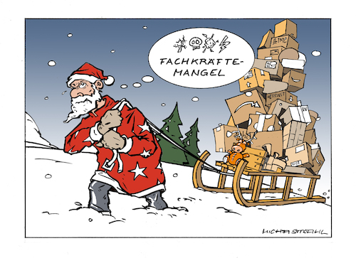 Cartoon: Weihnachtsmann DIY (medium) by Micha Strahl tagged micha,strahl,weihnachtsmann,fachkräftemangel,santa,claus,xmas,micha,strahl,weihnachtsmann,fachkräftemangel,santa,claus,xmas