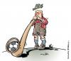 Cartoon: EM Alphorn (small) by Micha Strahl tagged micha,strahl,em,fußball,europameisterschaft,österreich,schweiz