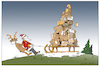 Cartoon: xmas parcel (small) by Micha Strahl tagged micha strahl weihnachtsmann santa claus christmasparcel
