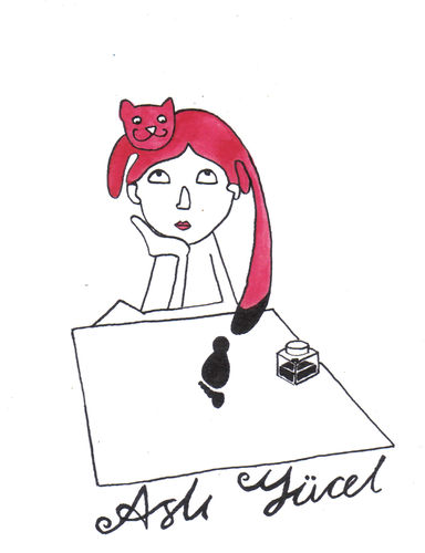 Cartoon: Asli (medium) by CIGDEM DEMIR tagged asli,yucel,caricature,cartoon,cat,kedi,ink