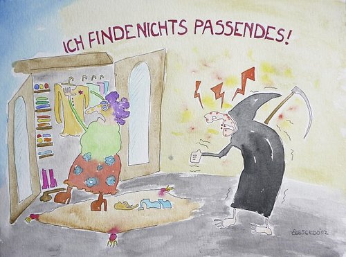 Cartoon: Der Tod ... (medium) by Eggs Gildo tagged tod