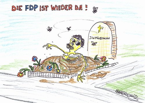 Cartoon: Die FDP ist wieder da! (medium) by Eggs Gildo tagged fdp,pressesprecher,steinbrück