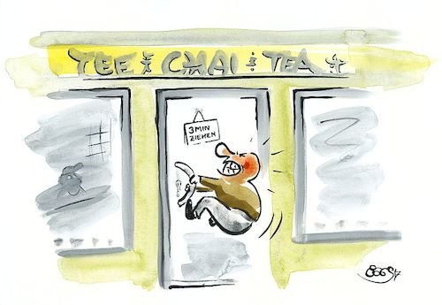 Cartoon: Teegeschäft (medium) by Eggs Gildo tagged tee,tea,thee