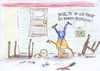 Cartoon: Geburtstagsbeschimpfung (small) by Eggs Gildo tagged baselitz,arschloch,geburtstag