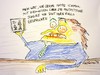 Cartoon: Plattenkritik (small) by Eggs Gildo tagged financial,times,duetschland,zoot,horn,rollo,plattenkritik,jazz