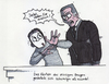 Cartoon: Problemverdächtiger (small) by bertgronewold tagged pantomime,polizei,verhör