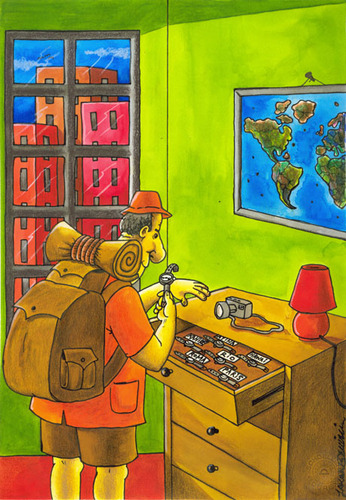 Cartoon: tourism (medium) by hakandemirci tagged tourism