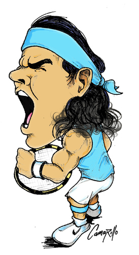 Cartoon: RAFAEL NADAL (medium) by camarillo tagged nadal