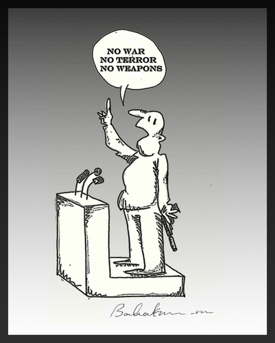 Cartoon: Politics and Lie ! (medium) by Babak Mo tagged babakmohammadi,cartoons,caricature,iran
