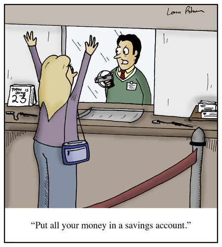 Cartoon: Bank Robbery (medium) by Humoresque tagged loans,trade,lending,borrowing,rates,rate,illegal,bad,credit,low,interest,customers,customer,stealing,steal,thefts,theft,robberies,robbery,rob,accounts,account,savings,saving,tellers,teller,banking,bankers,banker,bank