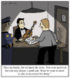 Cartoon: Who Orchestrated this Thing? (small) by Humoresque tagged orchestra,orchestras,orchestration,orchestrator,orchestrated,symphony,symphonies,score,scores,mastermind,musician,musicians,interrogation,interrogations,cop,cops,police,detective,detectives,violin,violins,violinist,violinists,crime,crimes,criminals