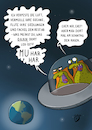 Cartoon: Klimakrise von oben (small) by Dodenhoff Cartoons tagged klimakrise,überflutungen,waldbrände,verpestung,müllberge,erde,rasenmähen,sonntag,außerirdische,aliens,ufo,all,universum,angriff,invasionspläne,globus,welt,tatenlosigkeit,ignoranz,umwelt,natur,leben