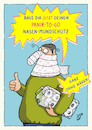 Cartoon: Mundschutz Lifehack (small) by Dodenhoff Cartoons tagged mundschutzbauen,diy,hamsterer,toilettenpapier,panik,angst,existenzangst,vollekeller,kelleraufräumen,abstellraumaufräumen,sorge,hygiene,ressourcen,sicherheit,schutz