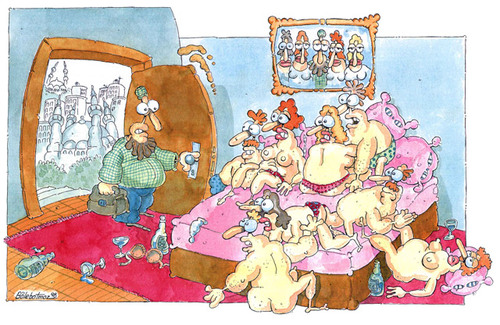 Cartoon: boynoz (medium) by Gölebatmaz tagged boynoz,laik,cennet,kadin,aldatmak,seks