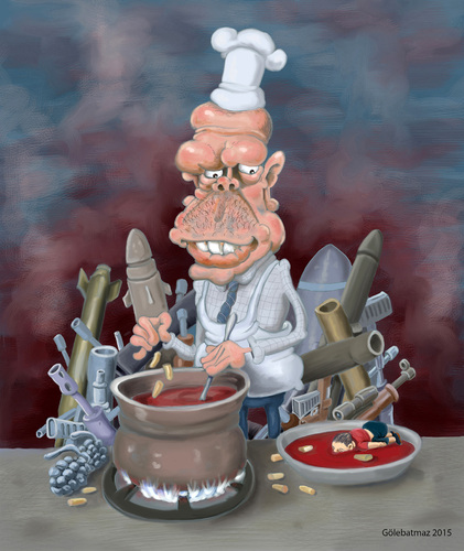 Cartoon: Usta calisiyor (medium) by Gölebatmaz tagged recep,erdogan,terör,suriye,turkiye