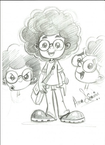 Cartoon: character design (medium) by Amal Samir tagged character,design,cartoon,drawings,kids,pencil