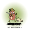 Cartoon: das Jägerschnitzel... (small) by martinchen tagged jäger,jagd,schnitzel,jägerschnitzel