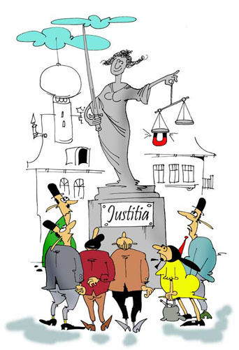 Cartoon: Wahrheit Iustitia (medium) by paraistvan tagged statue,true,justice,iustitia,wahrheit,cheat