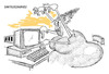 Cartoon: Dactilosaur (small) by paraistvan tagged work,woman,ancient,hard,working