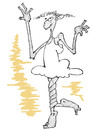 Cartoon: Pirouette (small) by paraistvan tagged pirouette,dance,dancer,ballett,flexion,twisty,winden,woman
