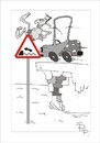 Cartoon: Traffic sign car (small) by paraistvan tagged traffic,sign,bathing,car,swimming