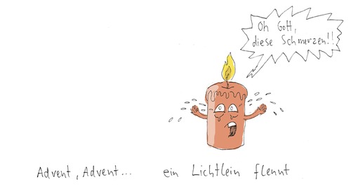 Cartoon: Advent (medium) by Tobias Wieland tagged advent,weihnachten,kerze