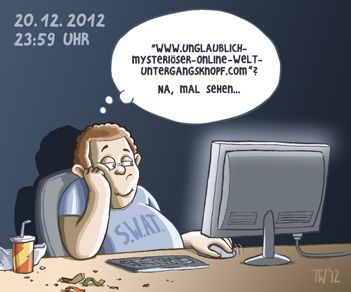 Cartoon: Das wars (medium) by Tobias Wieland tagged apokalypse,www,pc,computer,klick,click,weltuntergang,weil,online,internet,internet,online,weil,weltuntergang,click,klick,computer,pc,www,apokalypse