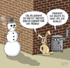 Cartoon: ... (small) by Tobias Wieland tagged schneemann,snowman,hase,ofen,möhre,karotte,winter,backstein,mauer,überfall