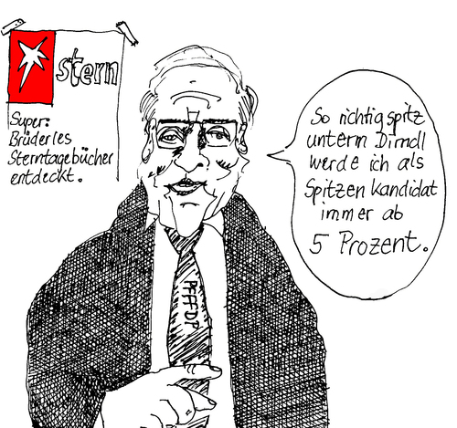 Cartoon: Brüderles Stern (medium) by Marbez tagged brüderle,stern,sinken