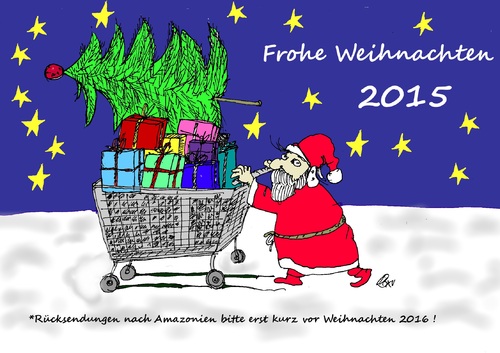 Cartoon: Frohe Weihnachten 2016 (medium) by Marbez tagged weihnachten,2016,amazonien