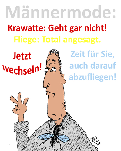 Cartoon: Männermode (medium) by Marbez tagged krawatte,fliege,männermode