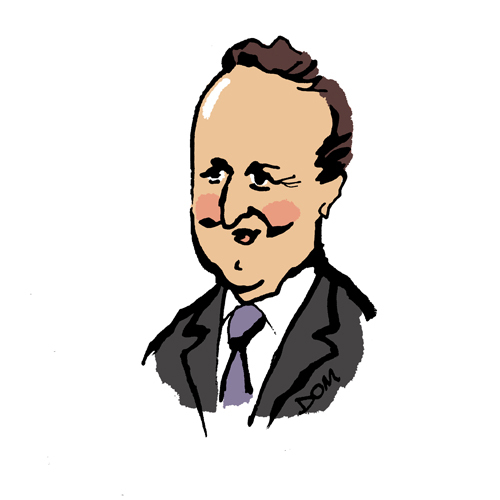 Cartoon: Dave Cameron (medium) by Dom Richards tagged prime,minister,politician,caricature,tory,conservative,leader,uk