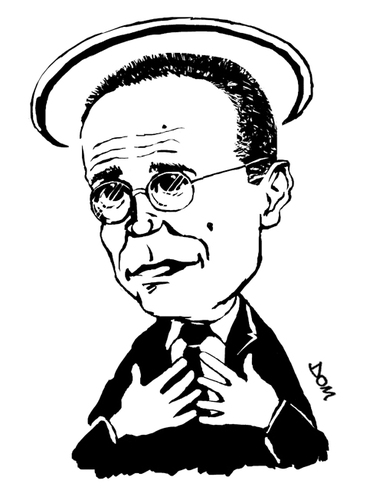 Cartoon: James Murdoch (medium) by Dom Richards tagged james,murdoch,caricature,sky,news,international