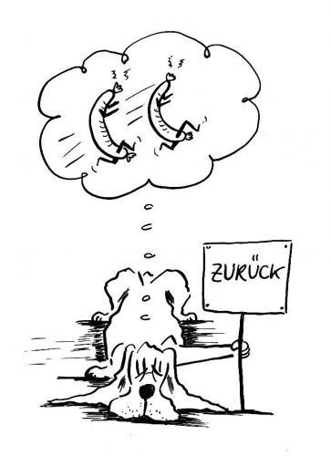 Cartoon: Wursttraum (medium) by Flo tagged tier,hund,cartoon,