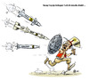 Cartoon: Turkish missile shield (small) by Hilmi Simsek tagged recep tayyip erdogan turkish missile shield wikileaks iran chp bdp hilmi simsek ottoman yeniceri