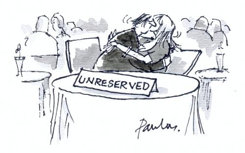 Cartoon: Unreserved (medium) by Paulus tagged restaurant,lovers
