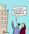 Cartoon: Desperation (small) by Paulus tagged father,son,mother