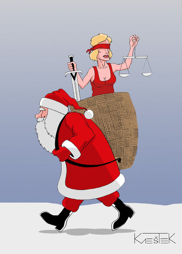 Cartoon: Justice Santa (medium) by Jura Karikatura tagged jura,karikatura,justice,santa,sc