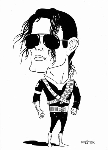 Cartoon: Michael Jackson (medium) by Jura Karikatura tagged dichael,jackson,jurakarikatura,kvestek