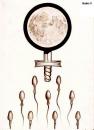 Cartoon: FERTILIZATION (small) by QUIM tagged sperm moon women men
