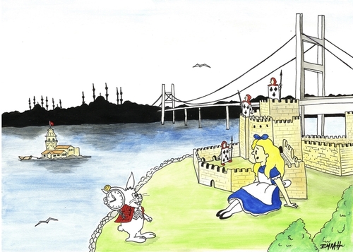 Cartoon: istanbul (medium) by emraharikan tagged istanbul