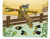 Cartoon: 4 Crows and 1 Scarecrow (small) by gunberk tagged politics crow scarecrow