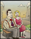 Cartoon: lovers (small) by gunberk tagged lovers,relationship,slayer,love