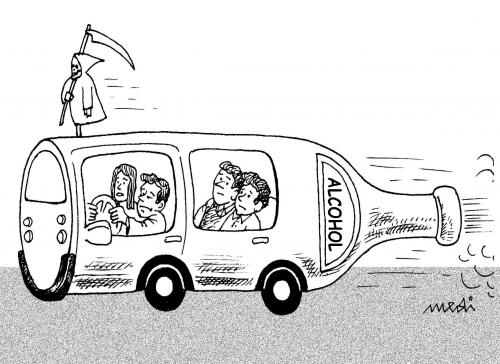 Cartoon: Alcohol Car (medium) by Medi Belortaja tagged car,alcohol,death,peoples,speed,bottle