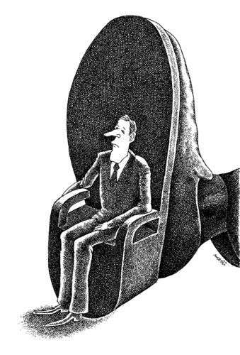 Cartoon: armchair (medium) by Medi Belortaja tagged master,leader,power,shoes,armchair,seat