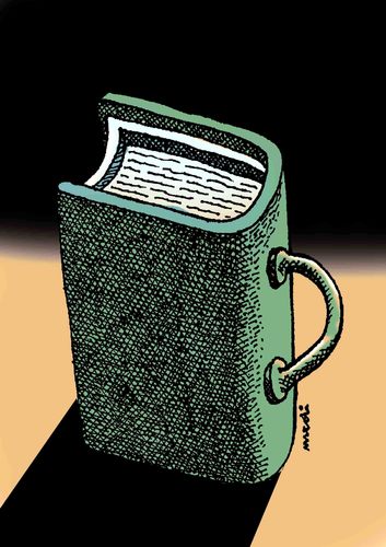 Cartoon: book jugs (medium) by Medi Belortaja tagged jugs,book